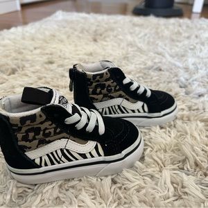 Zipper high top Vans animal print